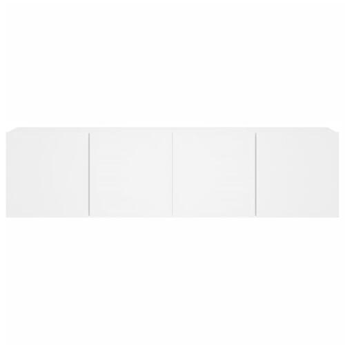Væghængte tv-borde 2 stk. 80x30x41 cm hvid