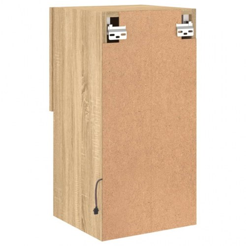 Tv-bord med LED-lys 30,5x30x60 cm sonoma-eg