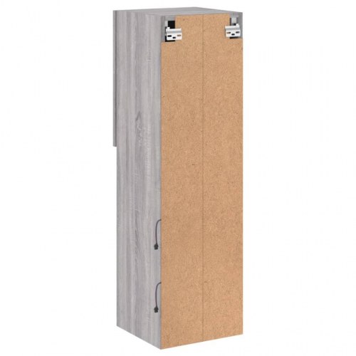 Væghængt tv-bord med RGB LED-lys 30,5×30×102 cm - grå sonoma-eg