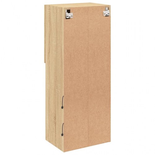 Væghængt tv-bord med RGB LED-lys 40,5×30×102 cm - sonoma-eg