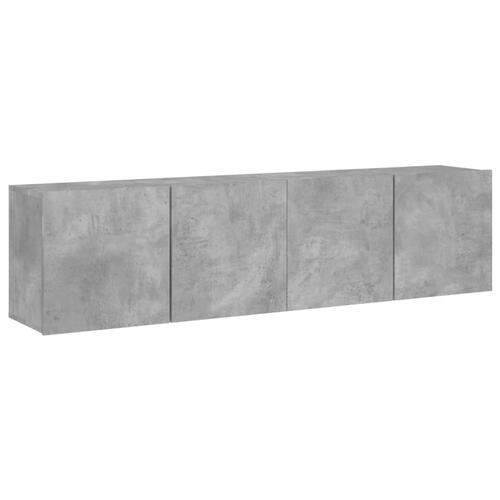 Væghængte tv-borde 2 stk. 80x30x41 cm betongrå