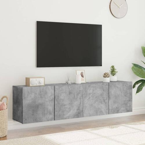 Væghængte tv-borde 2 stk. 80x30x41 cm betongrå