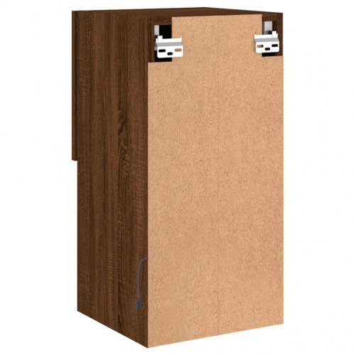 Tv-bord med LED-lys 30,5x30x60 cm brun egetræsfarve
