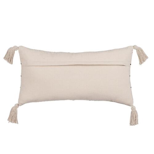 Pude Bomuld Sort Beige 30 x 60 cm