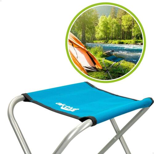 Sammenklappelig skammel Aktive Blå Camping 30 x 37 x 40 cm (4 enheder)