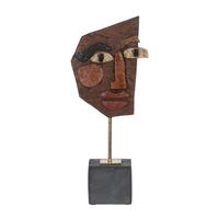 Skulptur Brun Sort Harpiks 17,8 x 10 x 43,7 cm Maske