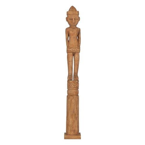 Dekorativ figur Natur Afrikansk mand 14 x 14 x 113 cm