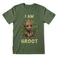 Kortærmet T-shirt Marvel Badge Grøn Unisex M