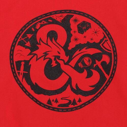 Unisex Hættetrøje Dungeons & Dragons Logo Rød S