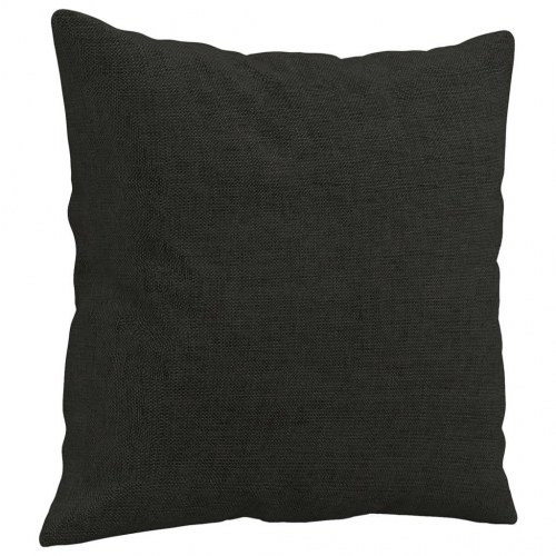 2-personers sofa med pyntepuder - stof, sort, sædebredde 140 cm