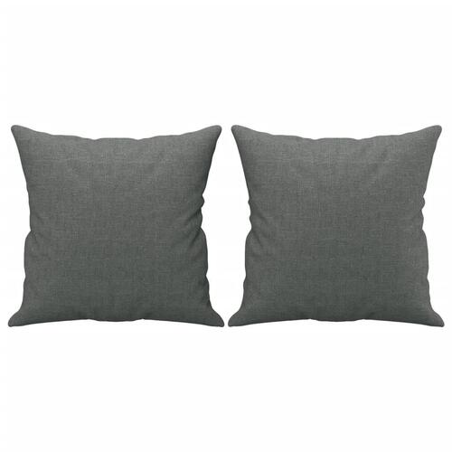 3-personers sofa med pyntepuder 180 cm stof mørkegrå