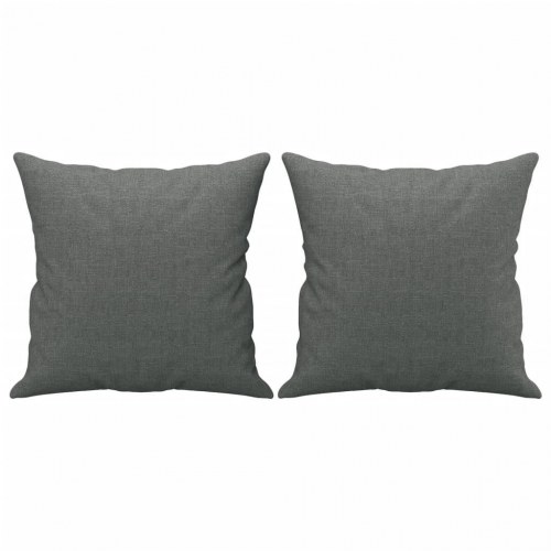 2-personers sofa med pyntepuder 140 cm - stof, mørkegrå