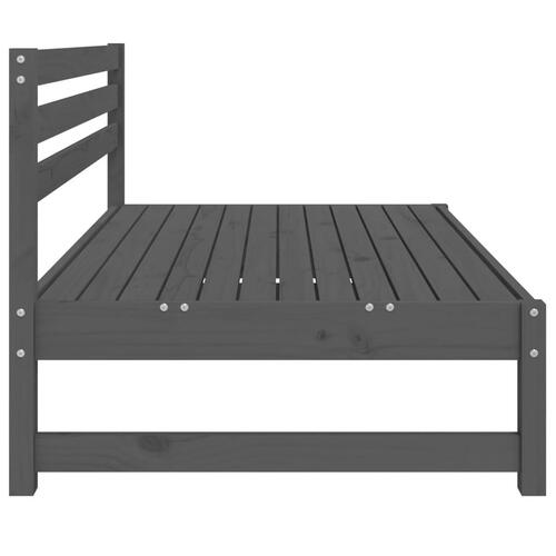 Midtermodul til havesofa 120x80 cm massivt fyrretræ grå