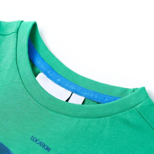T-shirt til børn str. 128 grøn