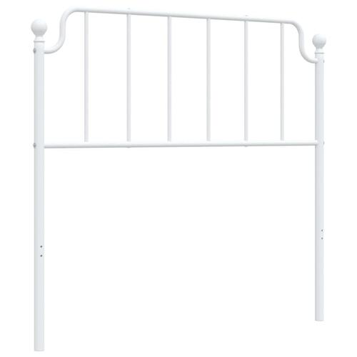 Sengegavl 100 cm metal hvid