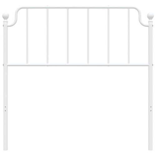 Sengegavl 100 cm metal hvid