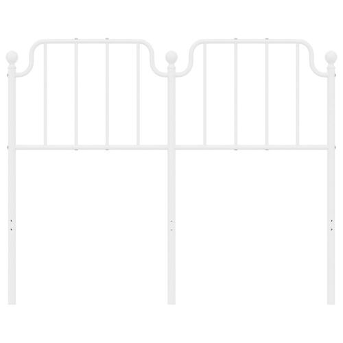 Sengegavl 120 cm metal hvid