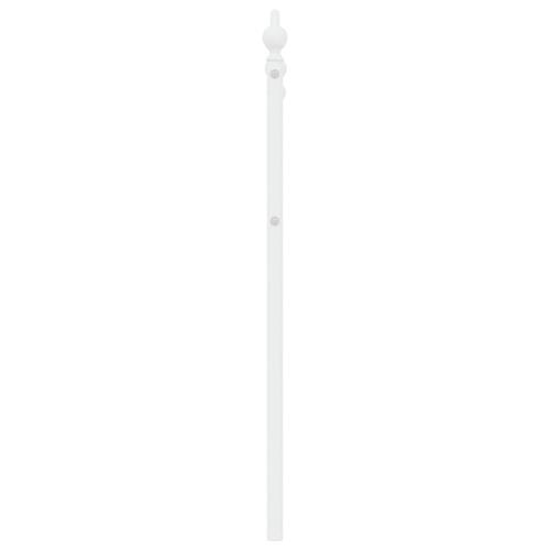 Sengegavl 120 cm metal hvid