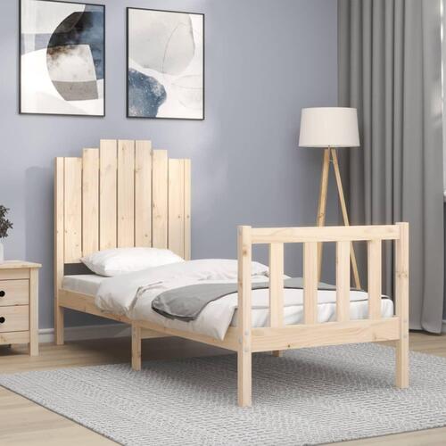 Sengeramme med sengegavl Small Single massivt træ