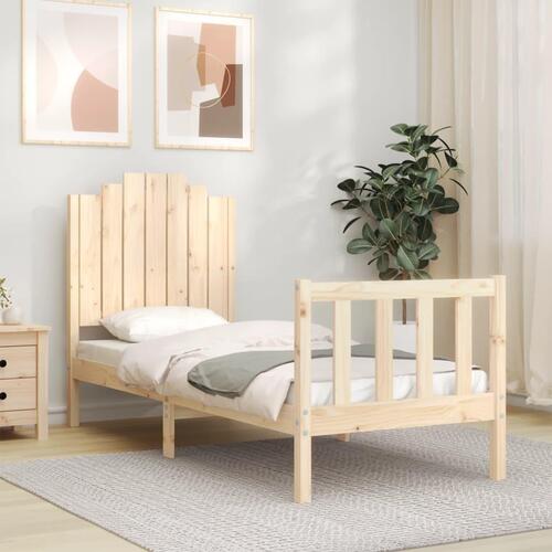 Sengeramme med sengegavl Small Single massivt træ
