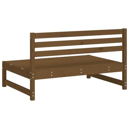 Midtermodul til havesofa 120x80 cm massivt fyrretræ gyldenbrun