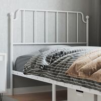 Sengegavl 107 cm metal hvid