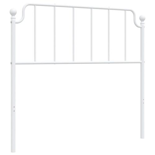 Sengegavl 107 cm metal hvid