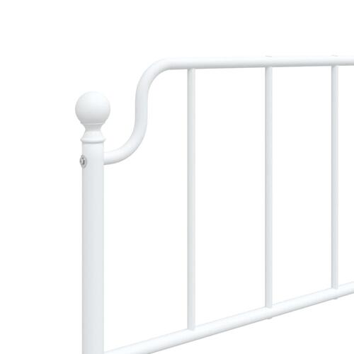 Sengegavl 107 cm metal hvid