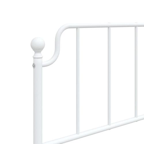 Sengegavl 90 cm metal hvid