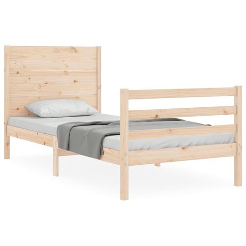 Sengeramme med sengegavl Small Single massivt træ
