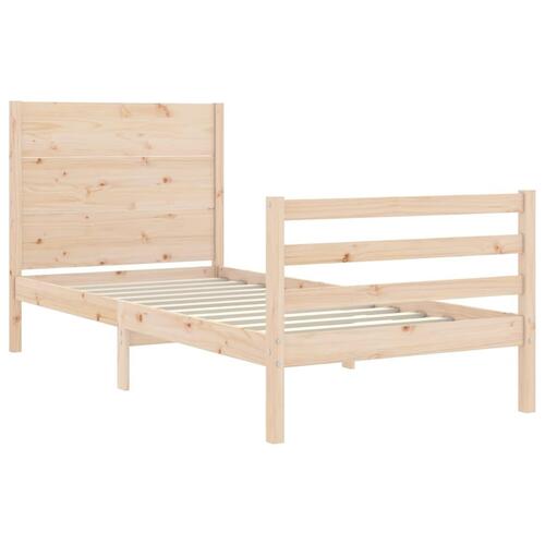 Sengeramme med sengegavl Small Single massivt træ