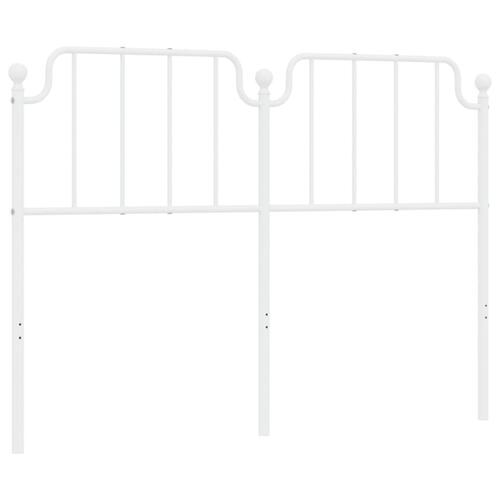 Sengegavl 150 cm metal hvid