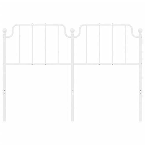 Sengegavl 150 cm metal hvid