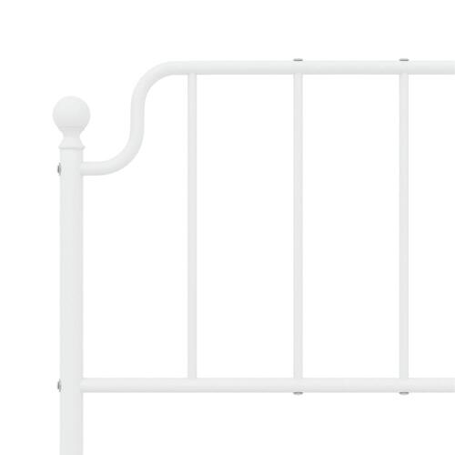 Sengegavl 150 cm metal hvid