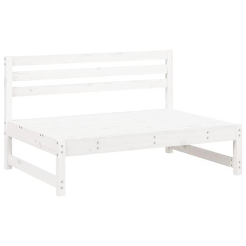 Midtermodul til havesofa 120x80 cm massivt fyrretræ hvid