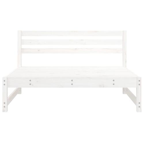Midtermodul til havesofa 120x80 cm massivt fyrretræ hvid