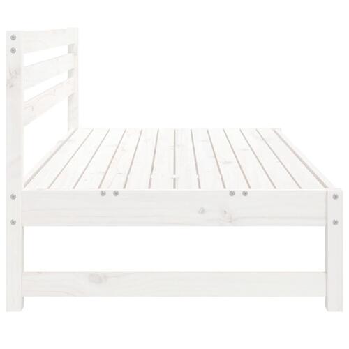 Midtermodul til havesofa 120x80 cm massivt fyrretræ hvid