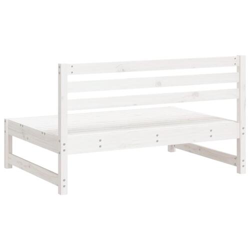 Midtermodul til havesofa 120x80 cm massivt fyrretræ hvid