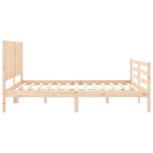 Sengeramme med sengegavl Super King Size massivt træ