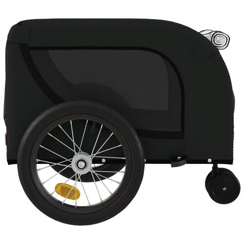 Cykeltrailer til kæledyr oxfordstof og jern sort