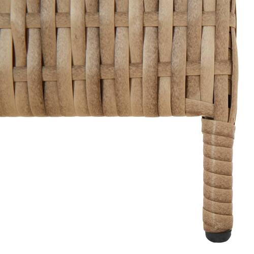 Rumdeler 5 paneler polyrattan beige