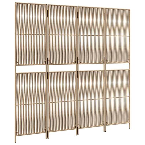 Rumdeler 4 paneler polyrattan beige