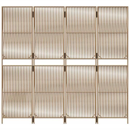 Rumdeler 4 paneler polyrattan beige