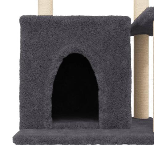 Kradsetræ med sisalstolper 83 cm mørkegrå
