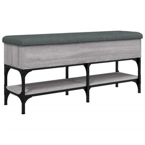 Skobænk 102x32x45 cm konstrueret træ grå sonoma-eg