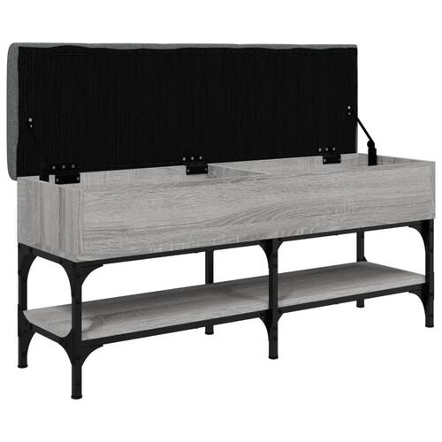 Skobænk 102x32x45 cm konstrueret træ grå sonoma-eg