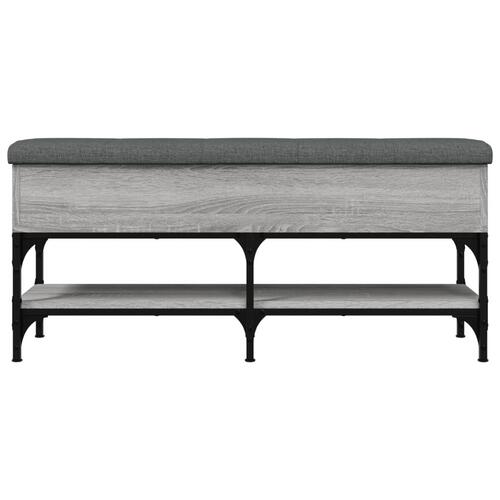 Skobænk 102x32x45 cm konstrueret træ grå sonoma-eg