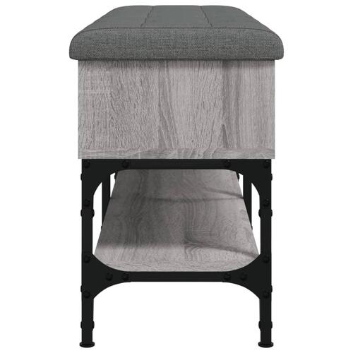 Skobænk 102x32x45 cm konstrueret træ grå sonoma-eg