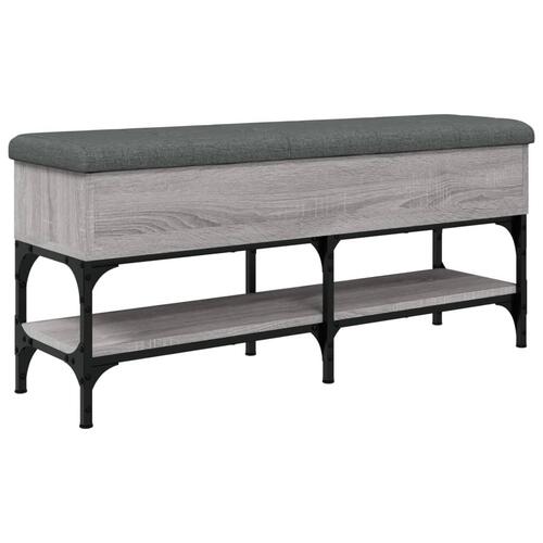 Skobænk 102x32x45 cm konstrueret træ grå sonoma-eg