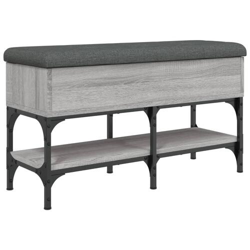 Skobænk 82x32x45 cm konstrueret træ grå sonoma-eg